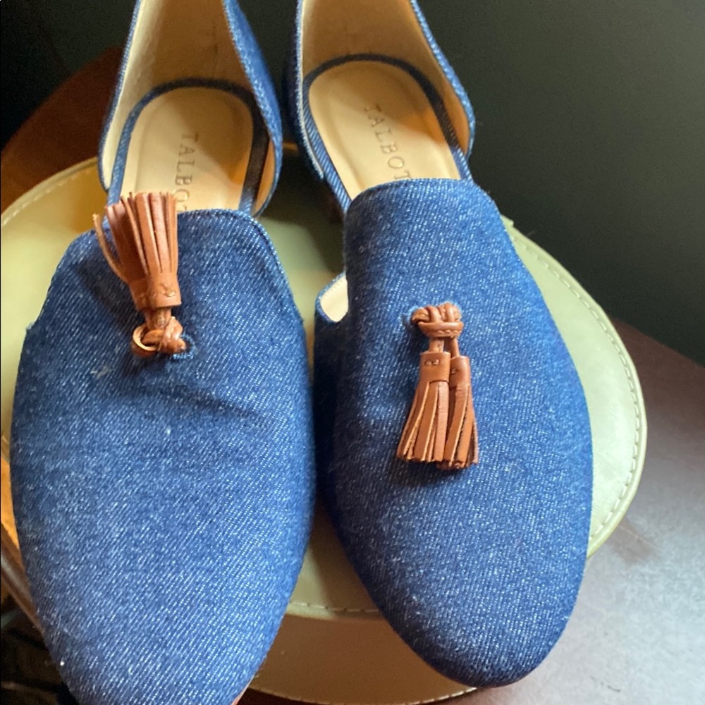 Talbots Denim Loafers with Tassels
